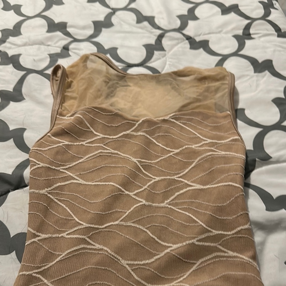 Kids Tan and Cream Sleeveless Top